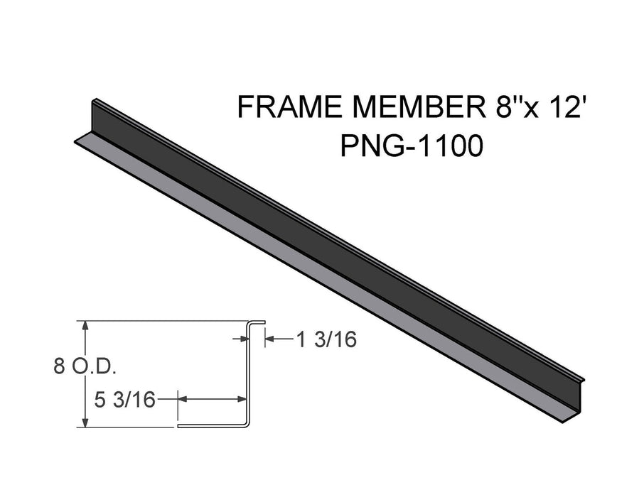 PNG-1100  (FT-6Tilt)  FRAME MEMBER 8"x 12'