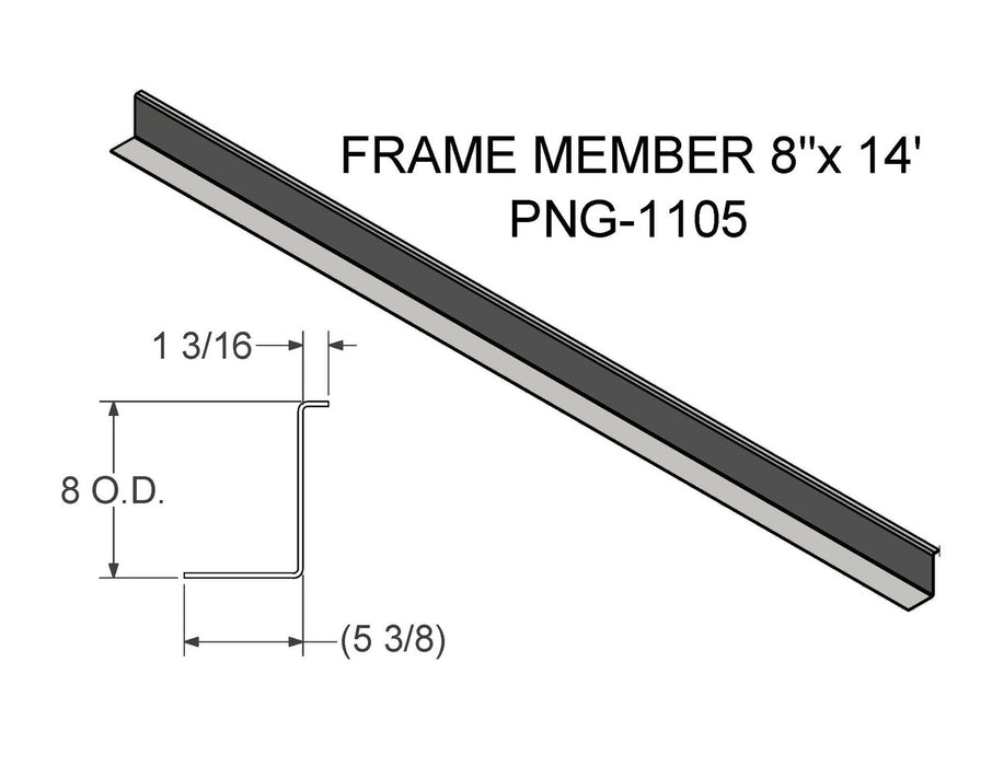 PNG-1105   (FT10P)   FRAME MEMBER 8"x 14'