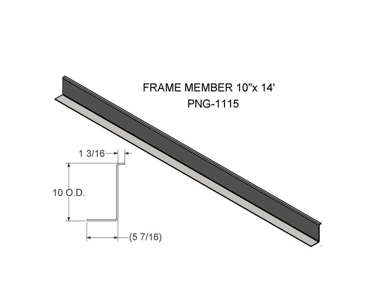 PNG1115 (FT12T) FRAME MEMBER 10"x 14' — Felling Trailers Parts Store
