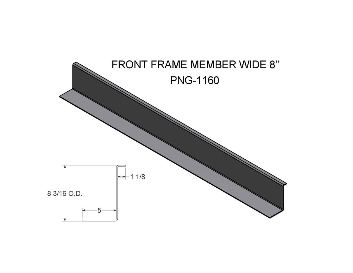 PNG1160 (FT10T) FRONT FRAME MEMBER WIDE 8" — Felling Trailers Parts Store