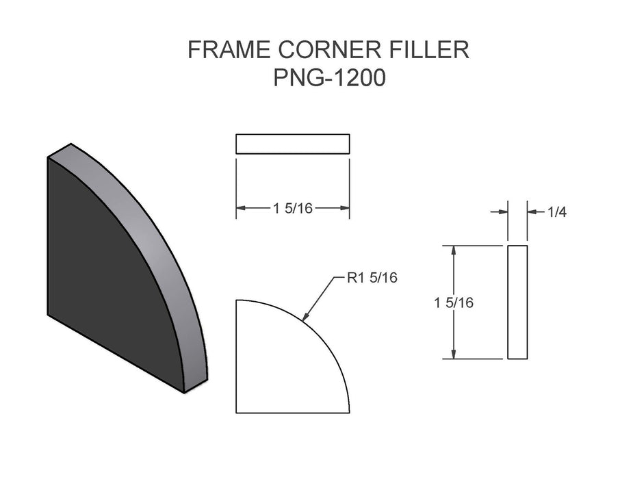 PNG-1200   (FT12T)   FRAME CORNER FILLER