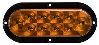 LED 6" Oval Flanged Amber Vehicle / Trailer Tail Light (#STL-78AB)