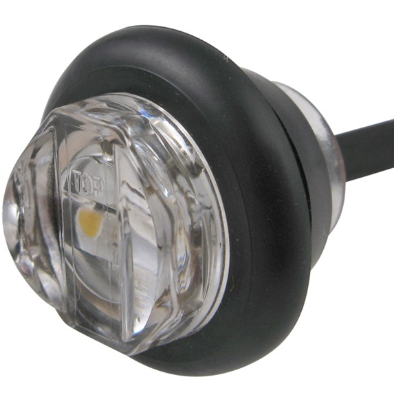Uni-Lite LED Mini Trailer Utility Light - Submersible - 2 Diodes - Round - Clear Lens (#UCL-11CKB)