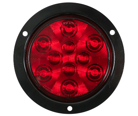 Optronics LED Trailer Tail Light - Stop, Turn, Tail - Submersible - 10 Diodes - Round - Red Lens (#STL-42RB)