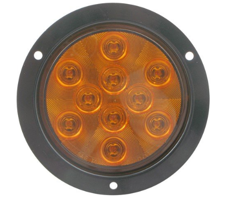 Optronics LED Trailer Turn Signal and Parking Light - Submersible - 10 Diodes - Round - Amber Lens (#STL42AB)